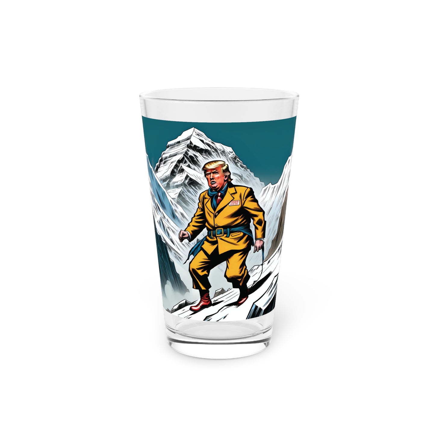 Donald Trump Climbs Mount Everest [Pint Glass, 16oz]