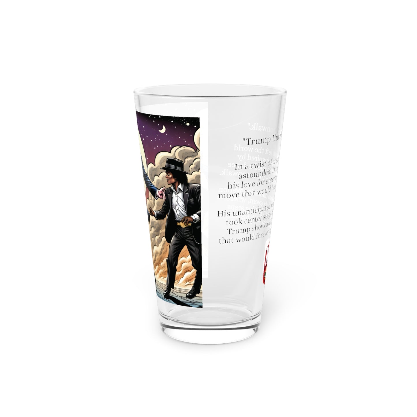 Donald Trump Unveils the Moonwalk [Pint Glass, 16oz]