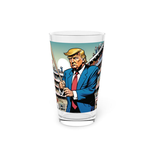 Donald Trump Breaks the Homerun Record [Pint Glass, 16oz]