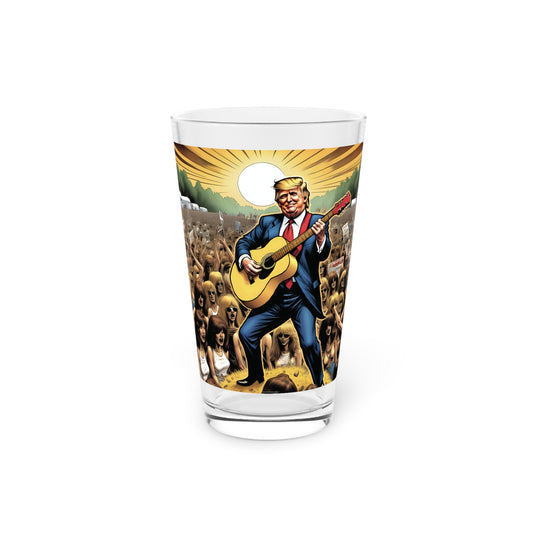 Donald Trump Jams at Woodstock [Pint Glass, 16oz]