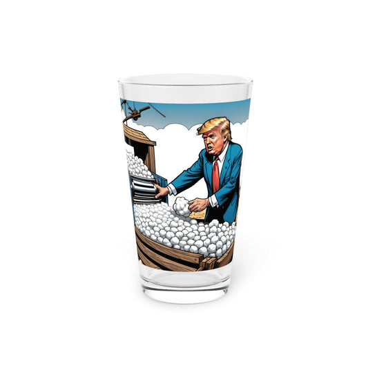 Donald Trump Invents the Cotton Gin [Pint Glass, 16oz]